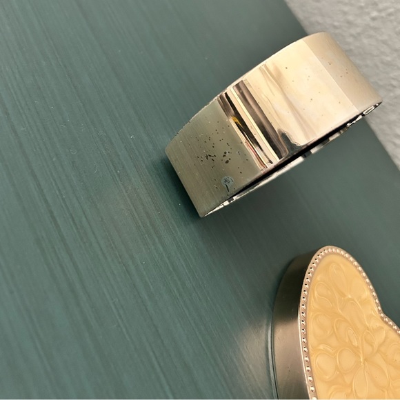 Vintage Mini Heart Shaped Stainless Trinket Velvet Jewelry Box - Picture 7 of 7